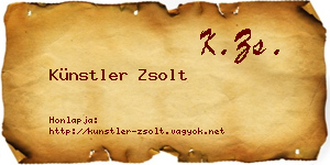 Künstler Zsolt névjegykártya